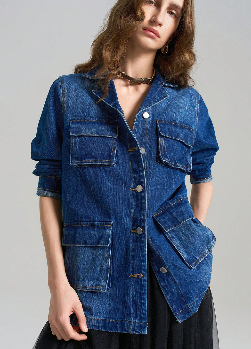 Куртка-сорочка SHEIN (365440219)