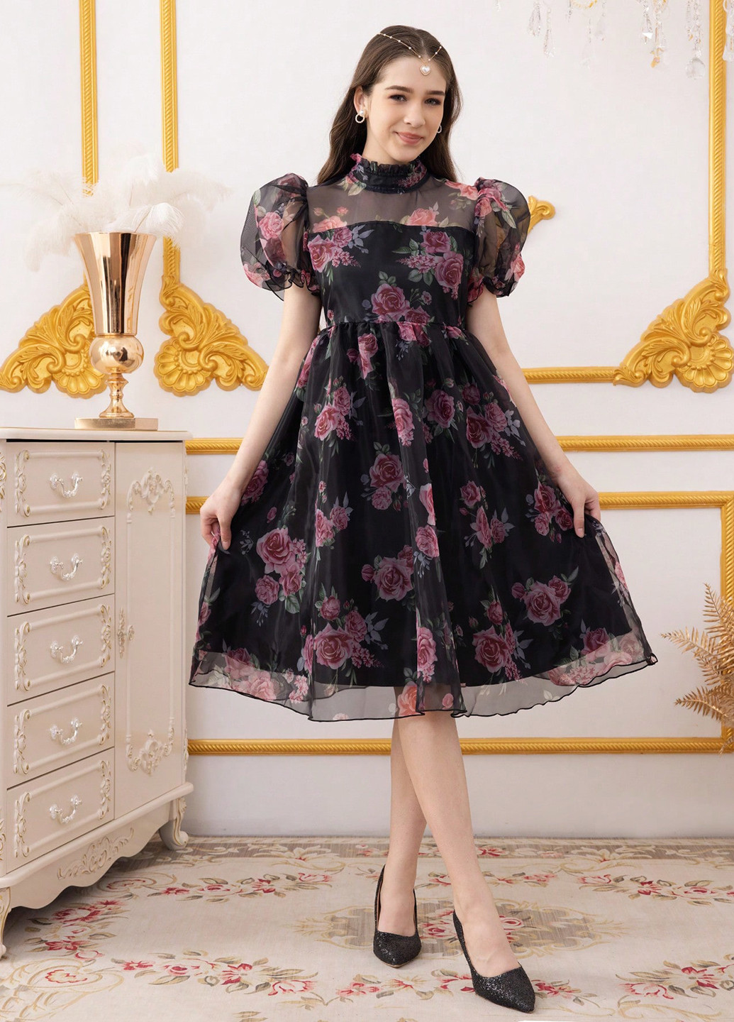 Чорна сукня SHEIN (367802765)