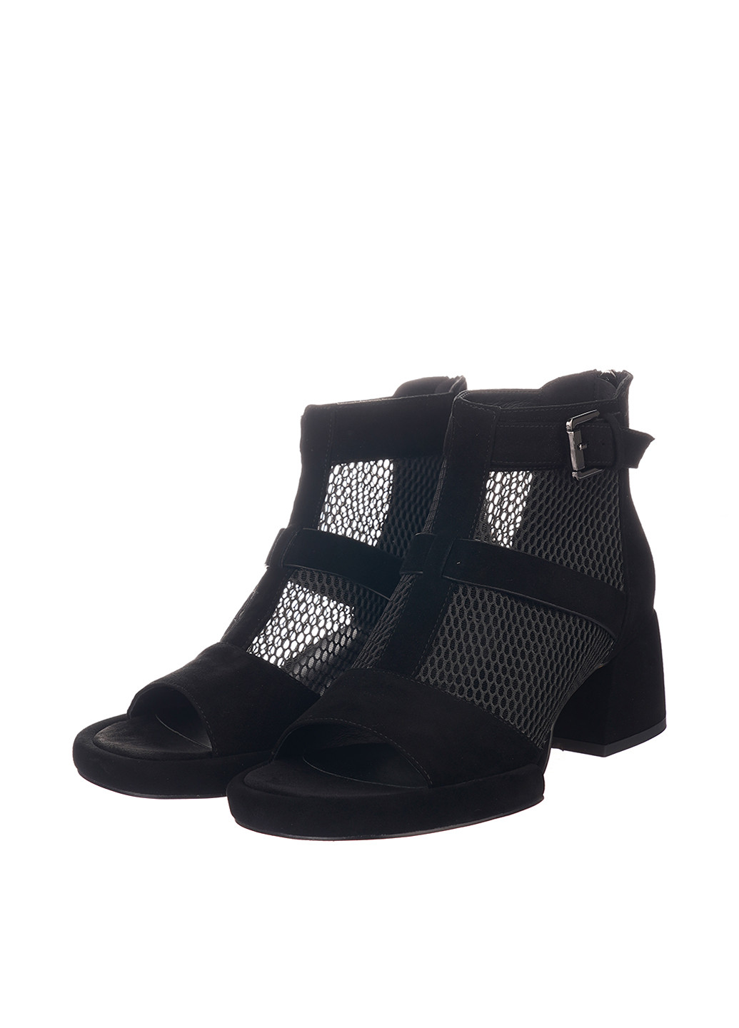 Черные босоножки Blizzarini на молнии с пряжкой