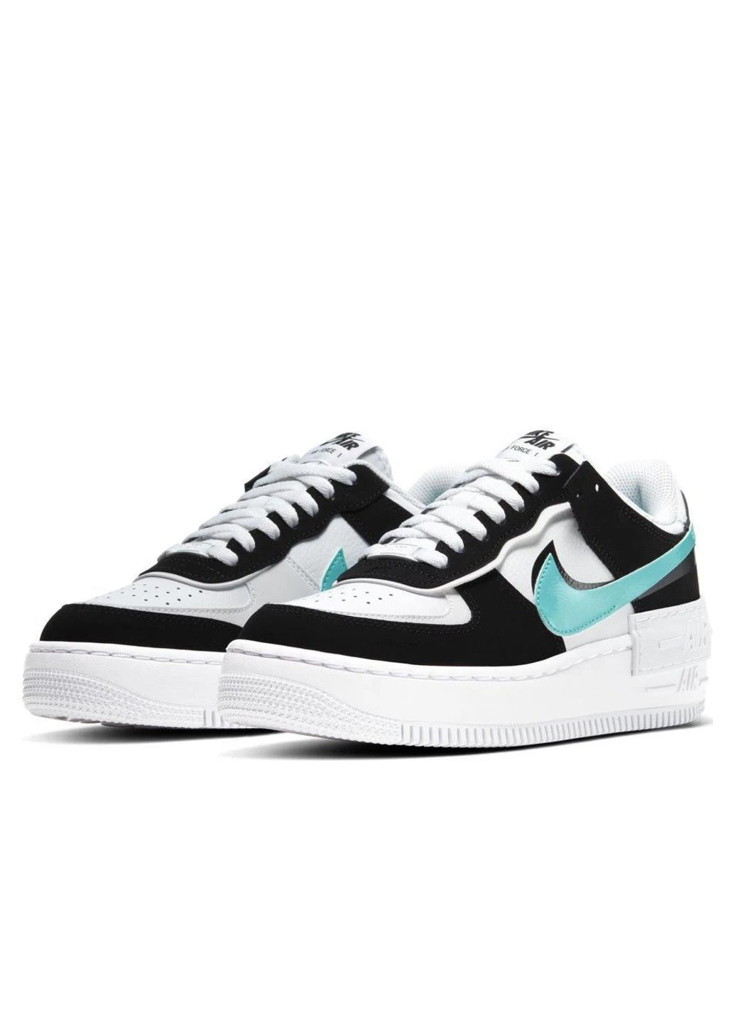 Кроссовки CZ7929-100 Nike Wmns Air Force 1 Shadow White Black чёрно-белые демисезоны (317231453)