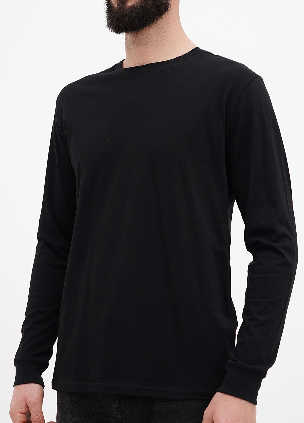 Лонгслів Boohoo однотонний чорний кежуали бавовна