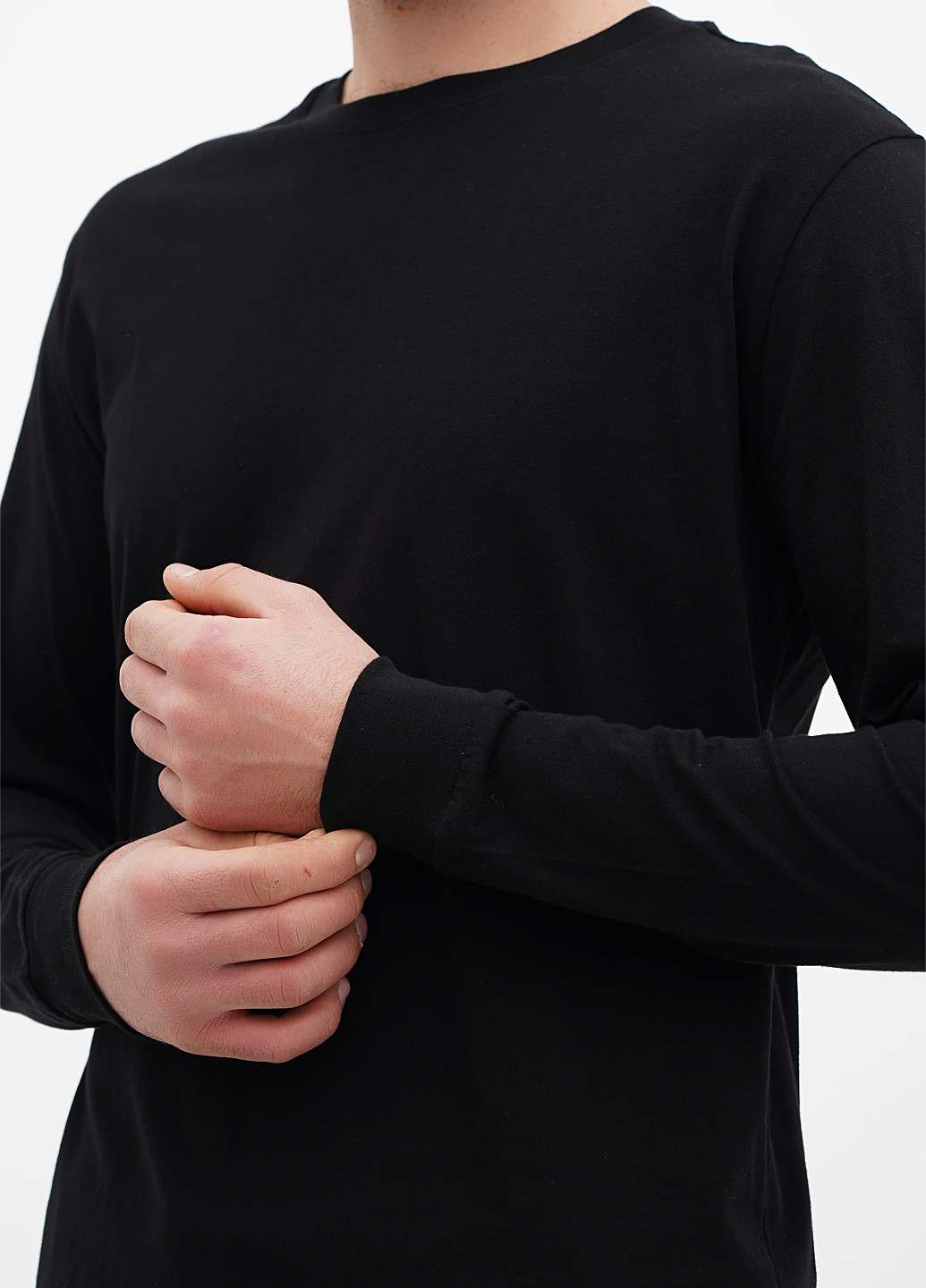 Лонгслів Boohoo однотонний чорний кежуали бавовна