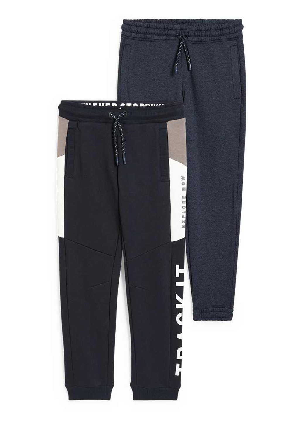 Комбинированные спортивные демисезонные брюки джоггеры C&A