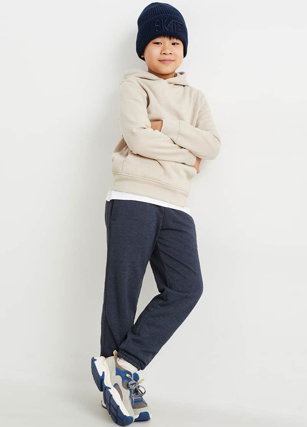 Комбинированные спортивные демисезонные брюки джоггеры C&A