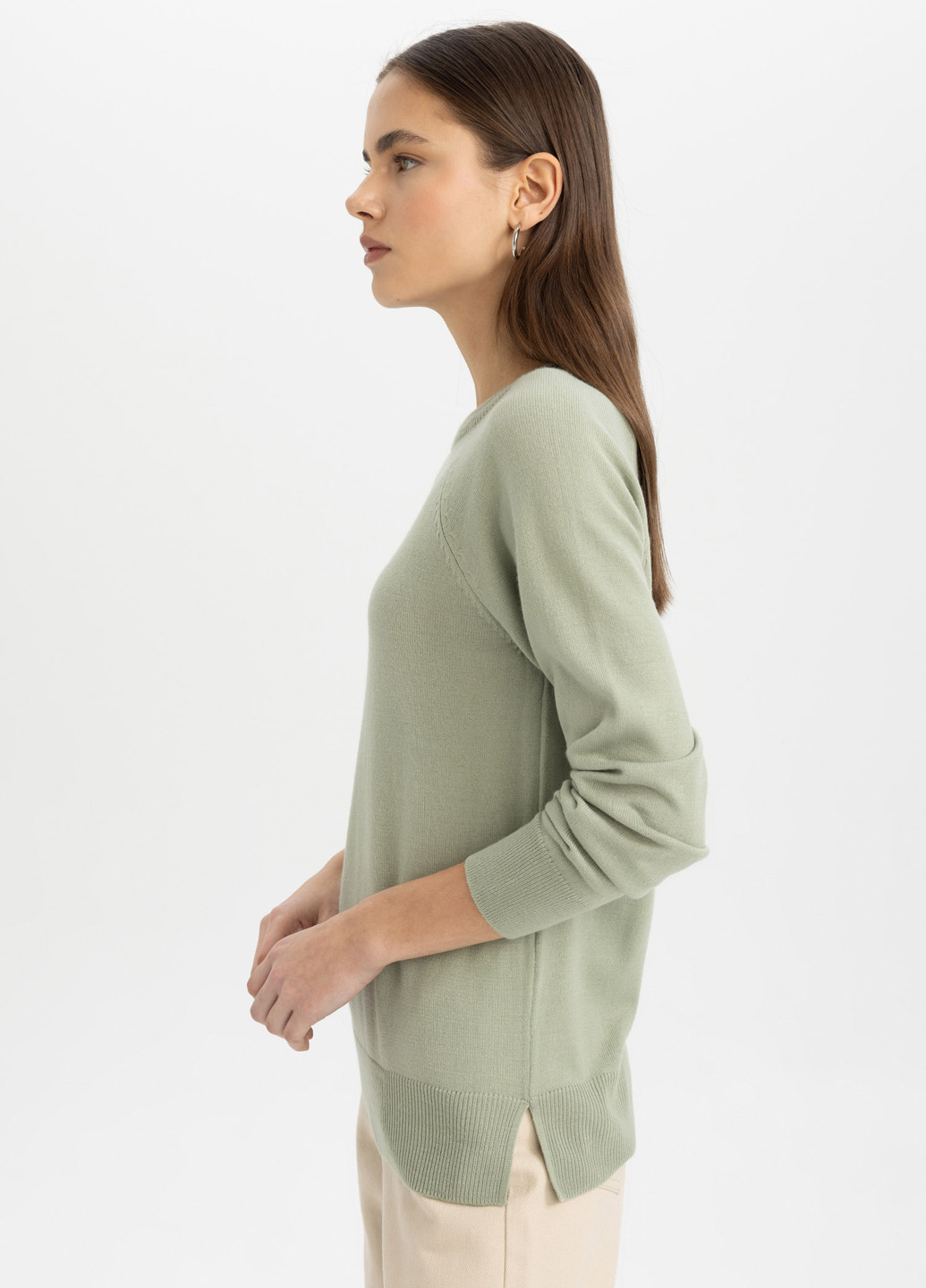 Салатовий демісезонний светр джемпер DeFacto