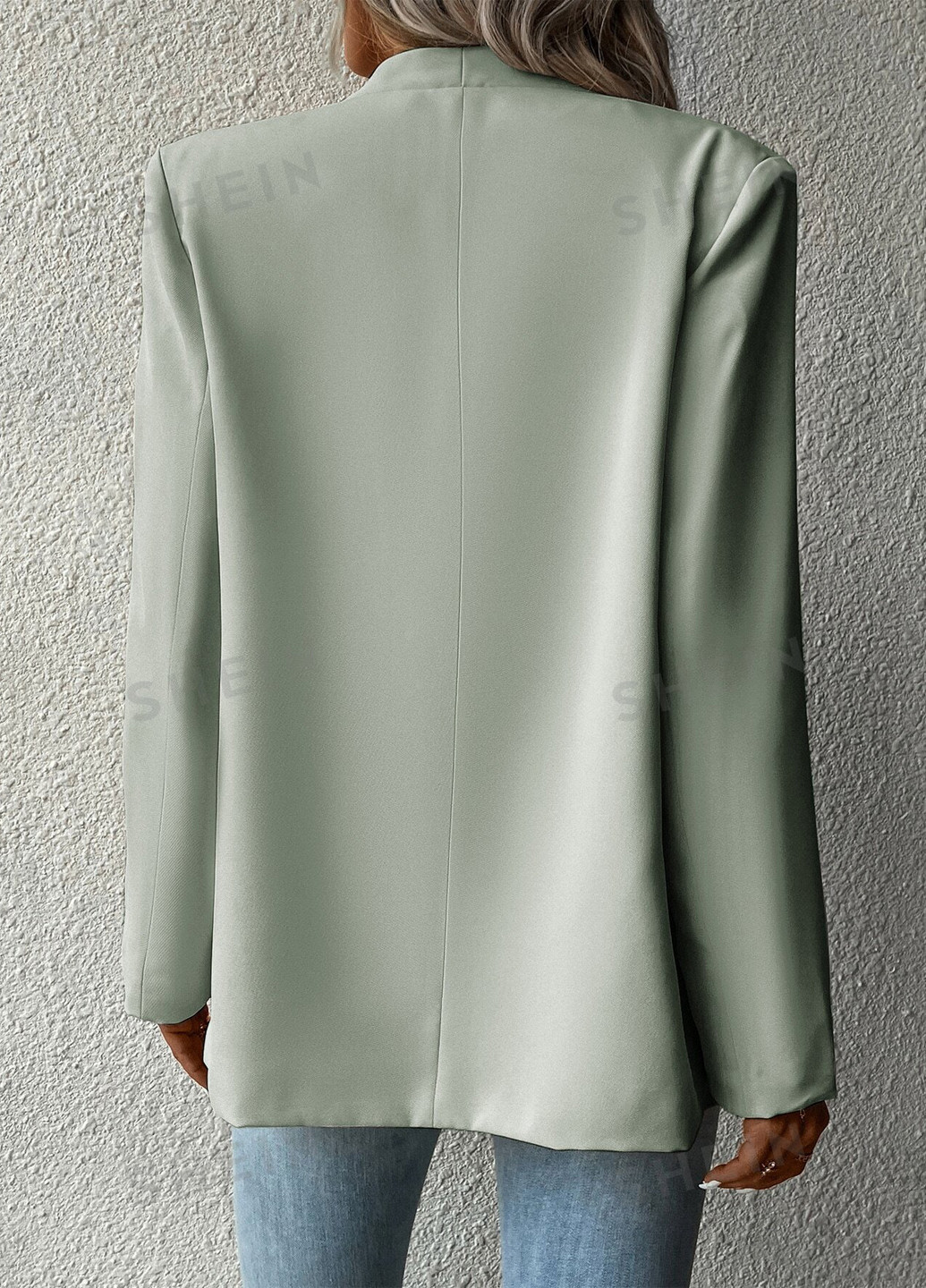 Светло-зеленый женский жакет SHEIN однотонный - демисезонный