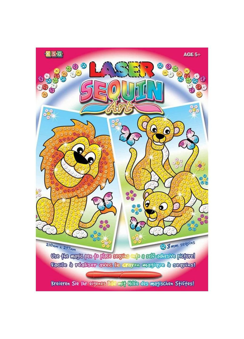 Набор для творчества LASER Lions (SA1318) Sequin Art (249608350)