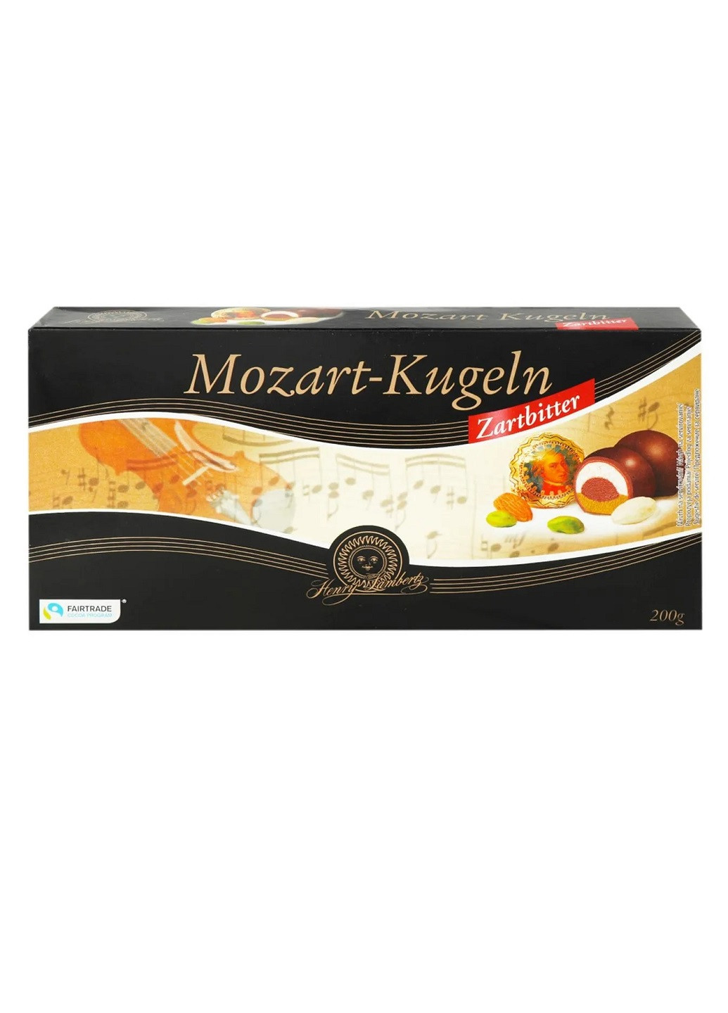 Цукерки чорний шоколад Mozart Kugeln 200 гр марципан Shokopack (251411258)