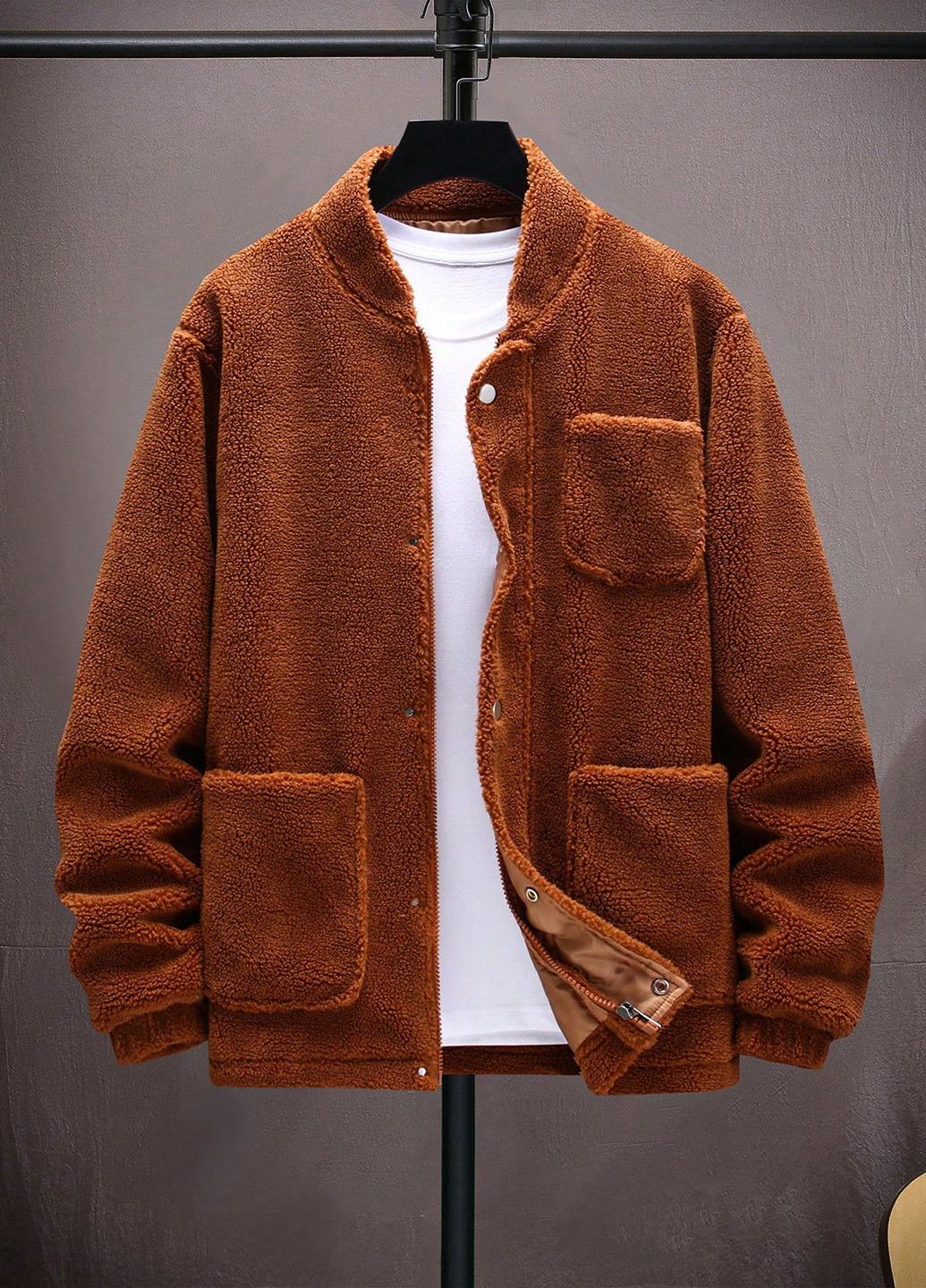 Коричнева зимня куртка SHEIN