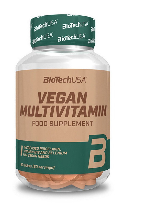 Веганський мультивітамінний комплекс Vegan Multivitamin 60 tabs Biotech (254325702)
