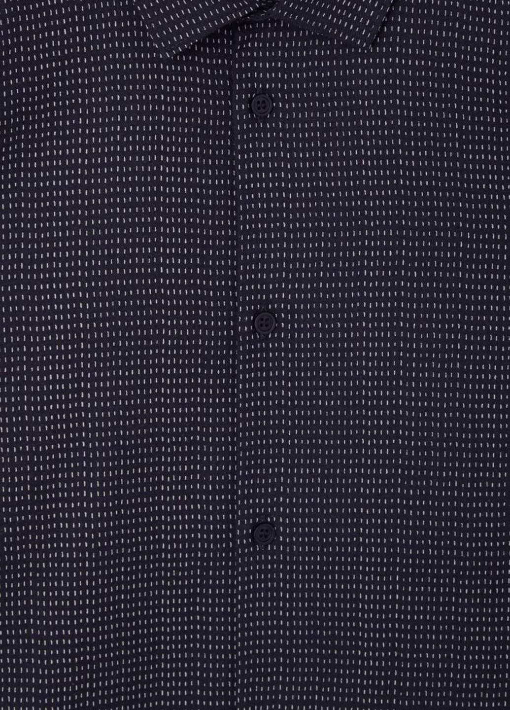 Темно-синяя кэжуал рубашка меланж Cos с длинным рукавом