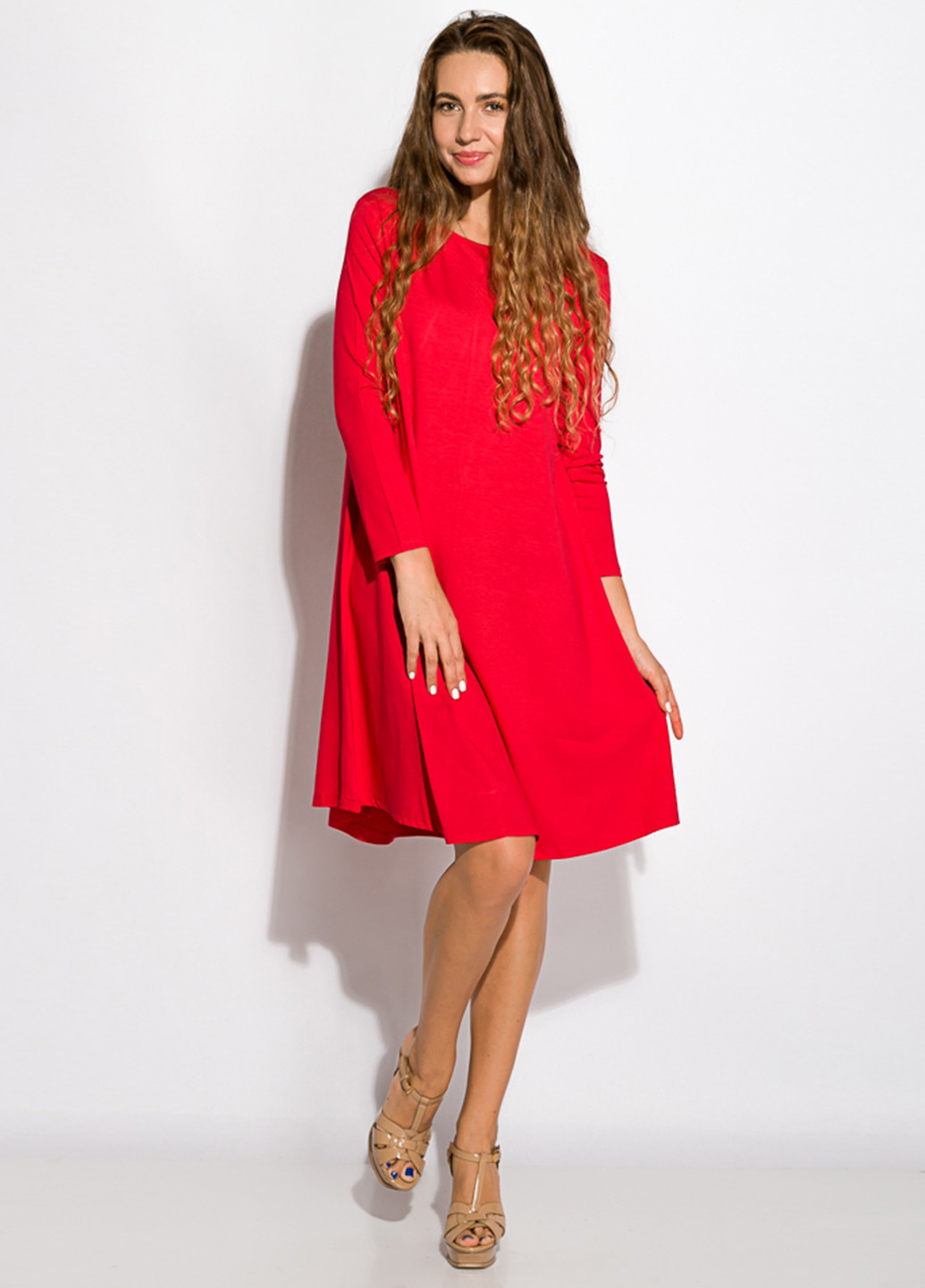 Малинова кежуал сукня а-силует Time of Style