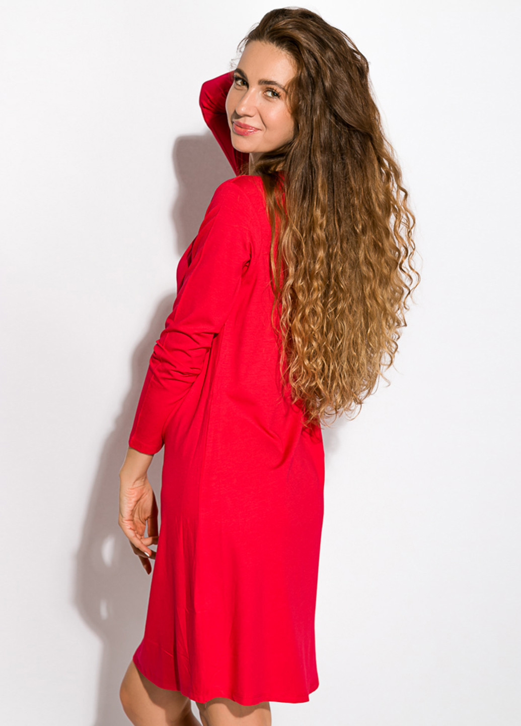 Малинова кежуал сукня а-силует Time of Style