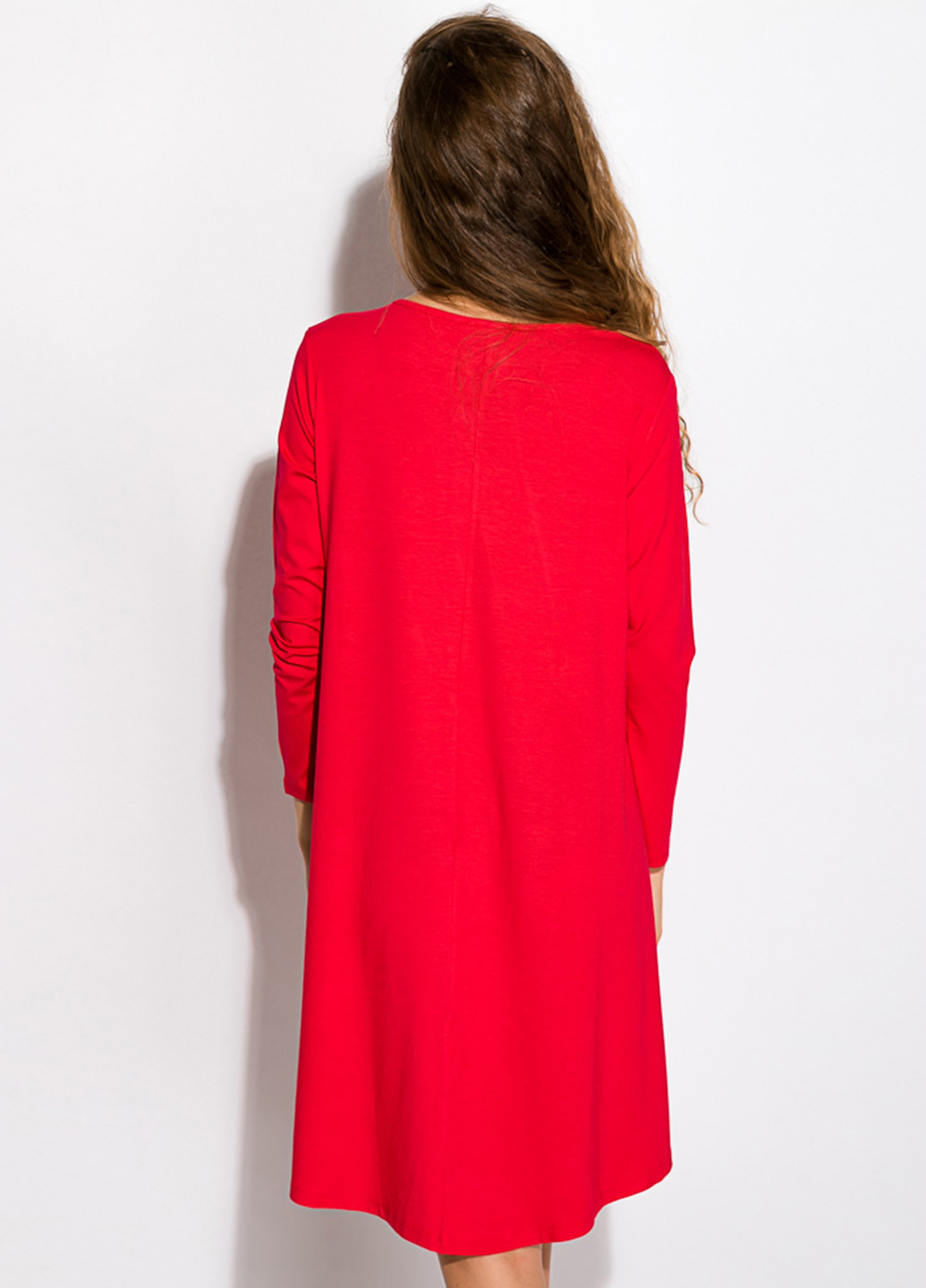 Малинова кежуал сукня а-силует Time of Style