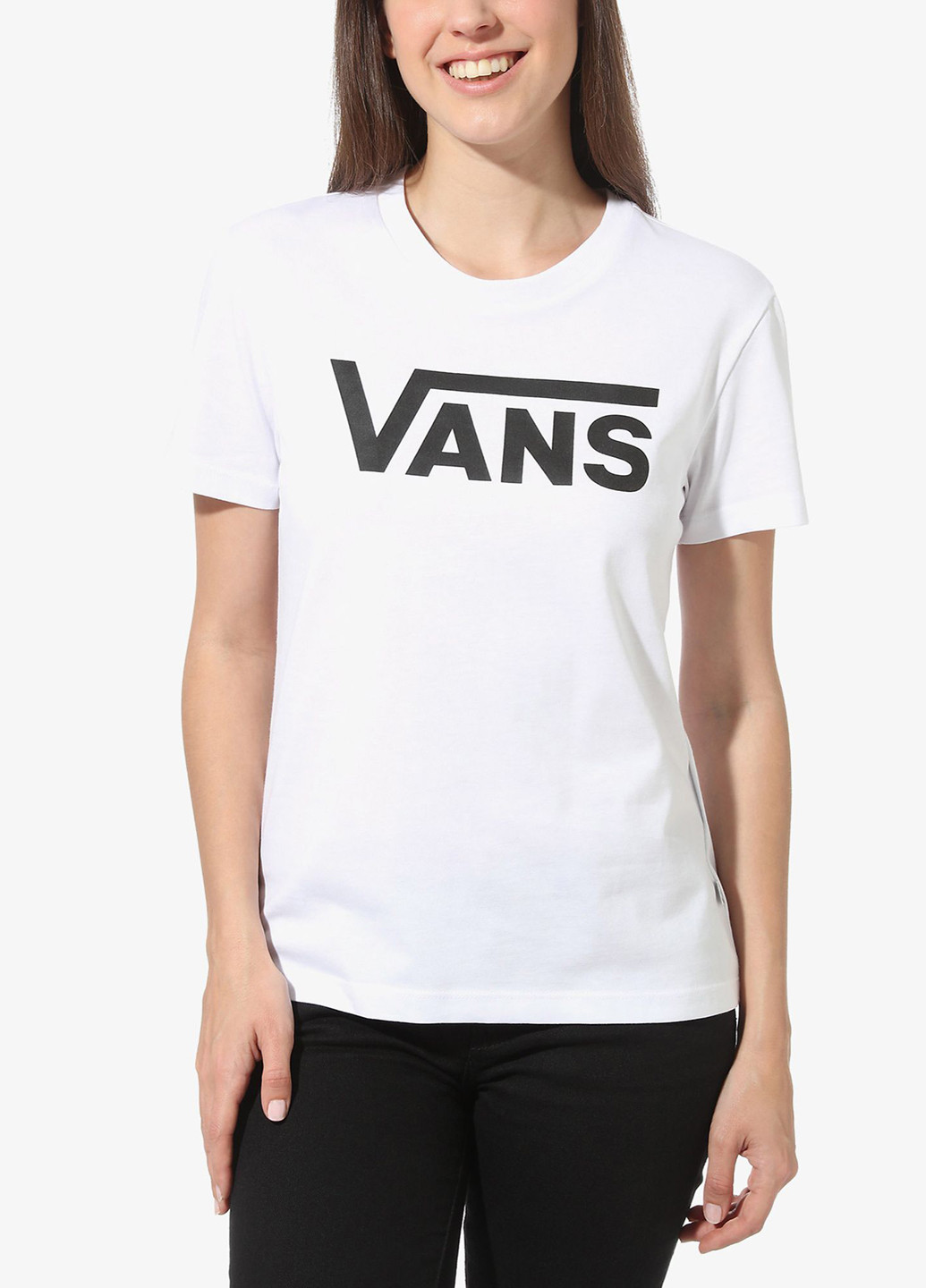 Белая летняя футболка Vans