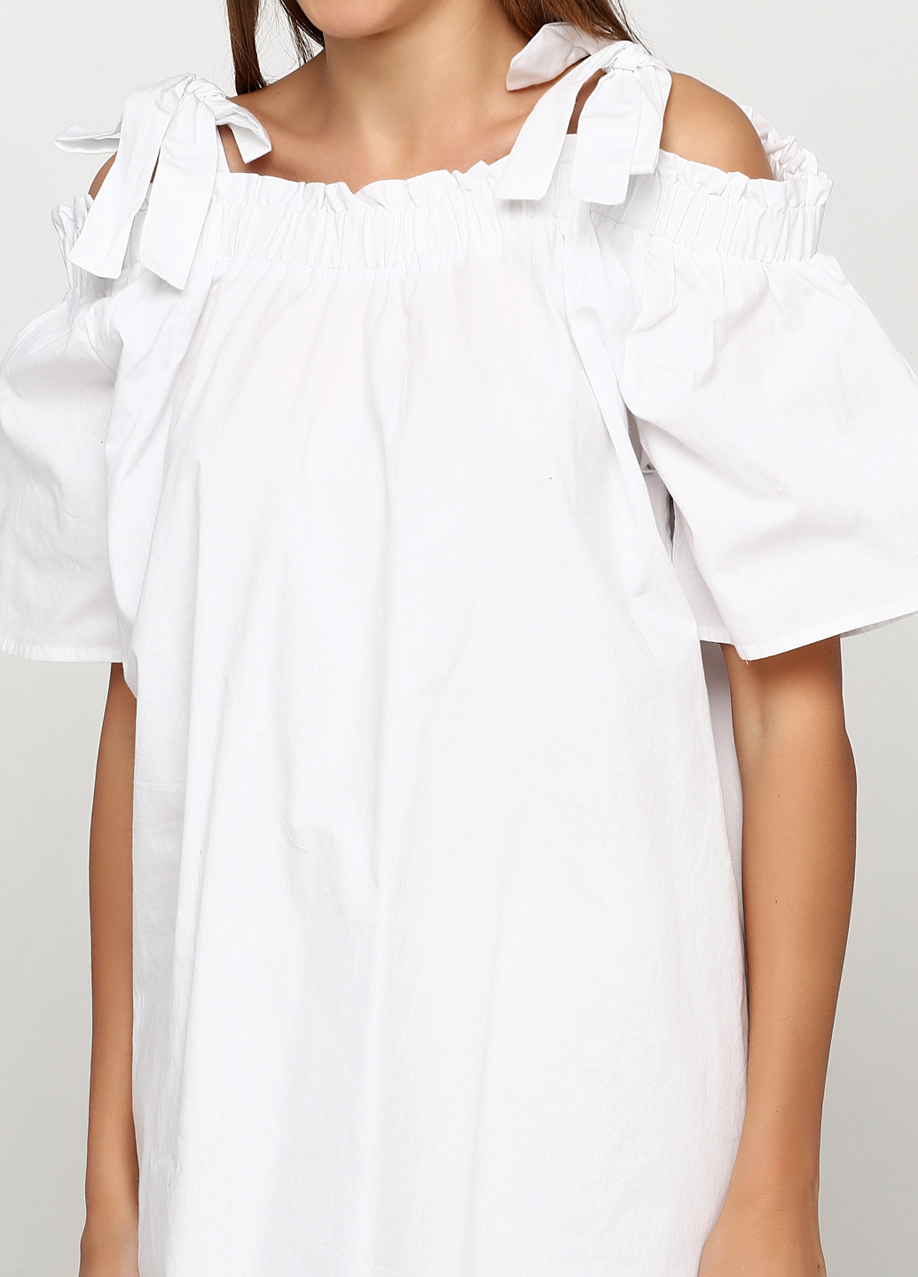 Белое кэжуал платье а-силуэт Terranova