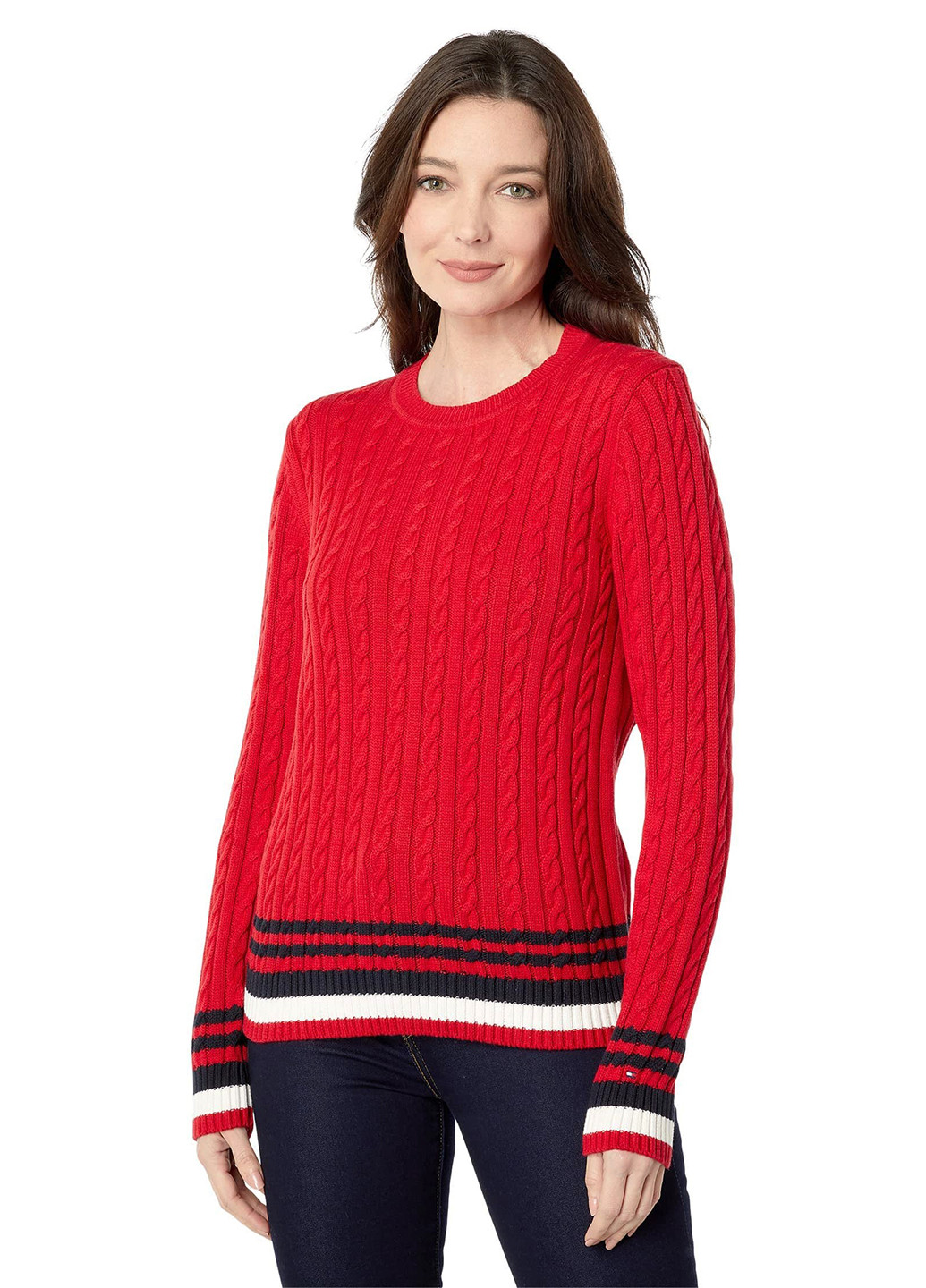 Красный зимний свитер джемпер Tommy Hilfiger