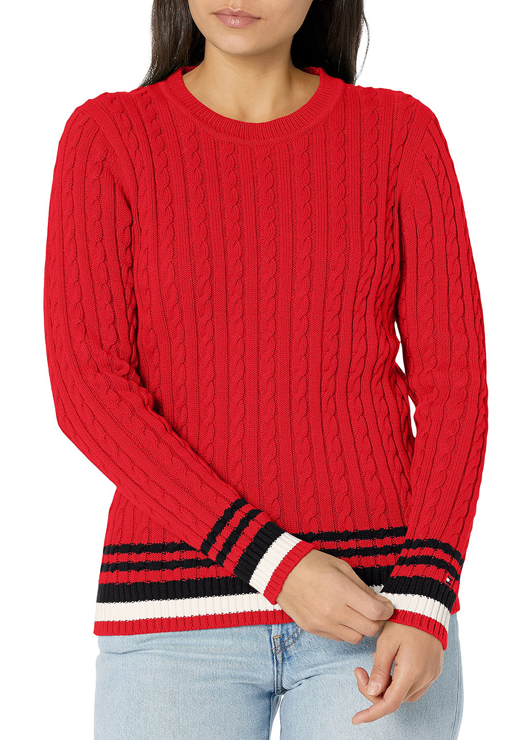 Красный зимний свитер джемпер Tommy Hilfiger