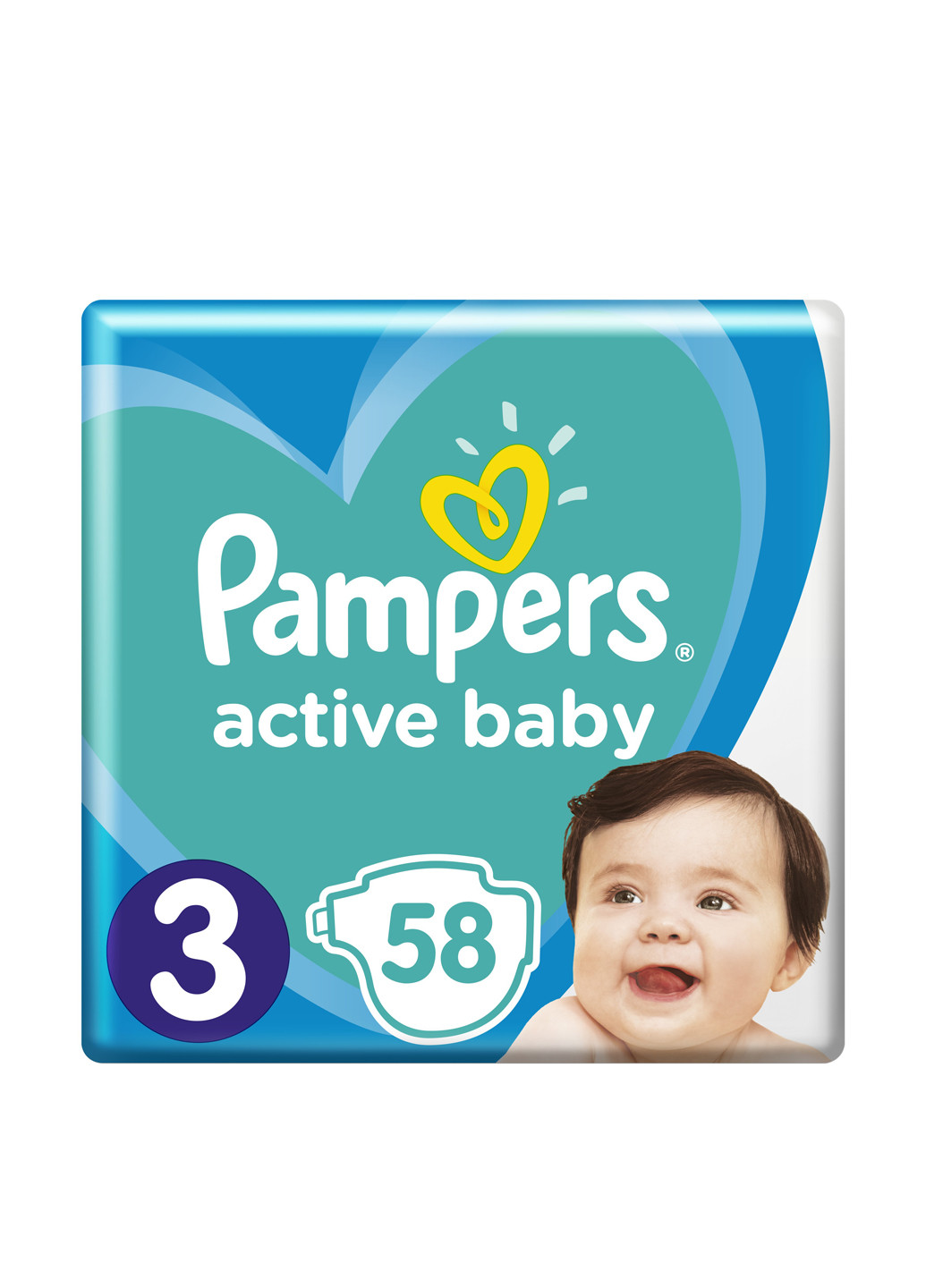 Підгузки Active Baby (6-10 кг), 58 шт. Pampers (87235178)