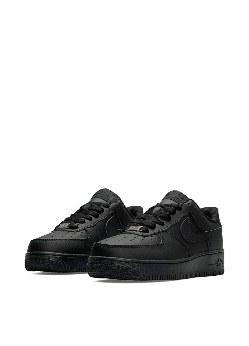 Черные всесезонные кроссовки Nike Air Force 1 All Black Matte