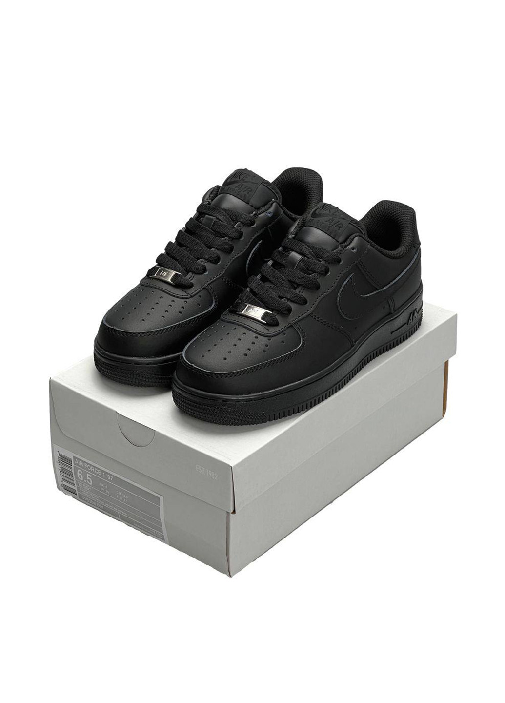 Черные всесезонные кроссовки Nike Air Force 1 All Black Matte