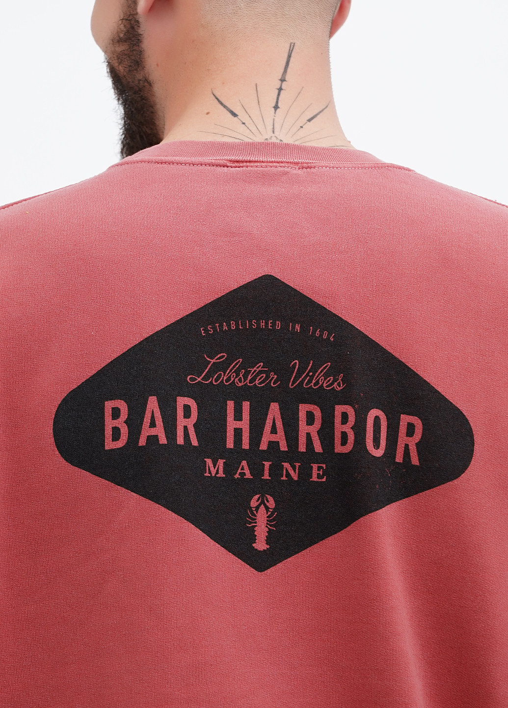 Темно-рожевий світшот Yesterdays напис без декору (307174816)