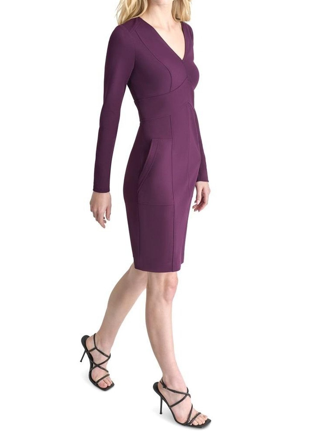 Фіолетова ділова, кежуал сукня DKNY однотонна