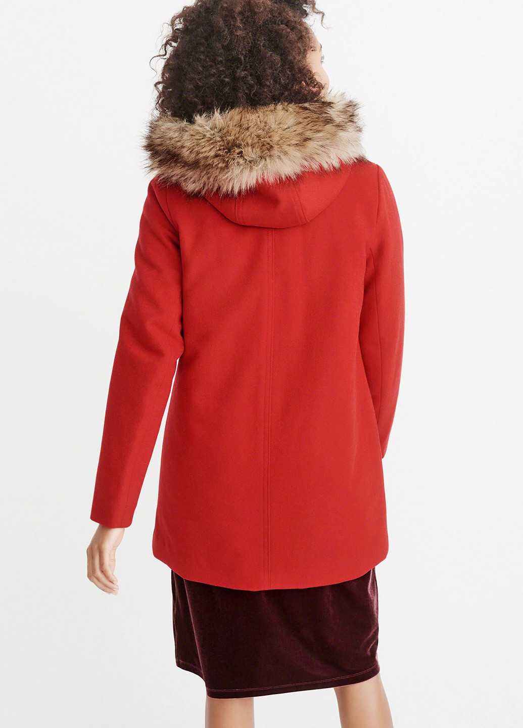 Красное демисезонное Пальто Abercrombie & Fitch