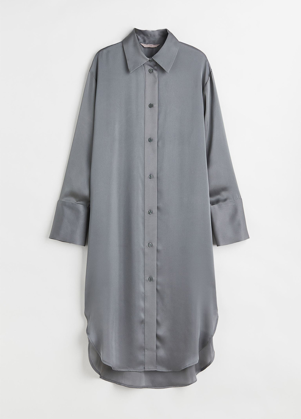 Сіра кежуал сукня сорочка H&M однотонна