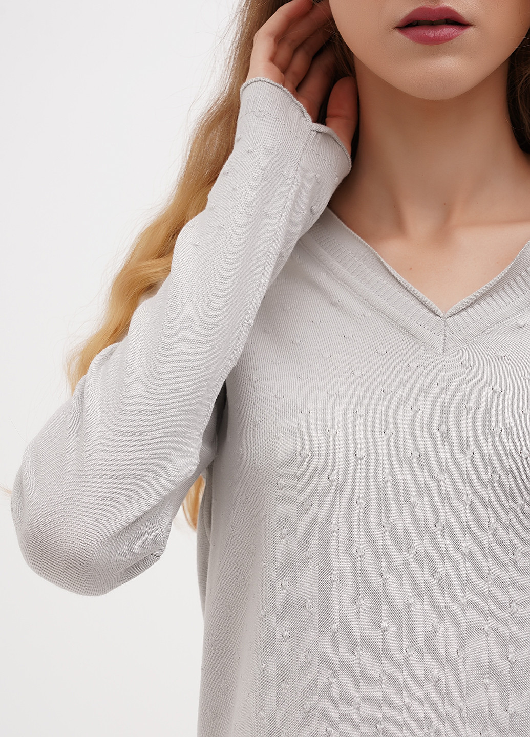 Світло-сірий демісезонний пуловер пуловер Sassofono