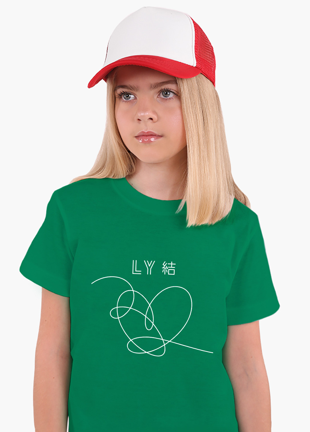 Зеленая демисезонная футболка детская бтс (bts)(9224-1080) MobiPrint