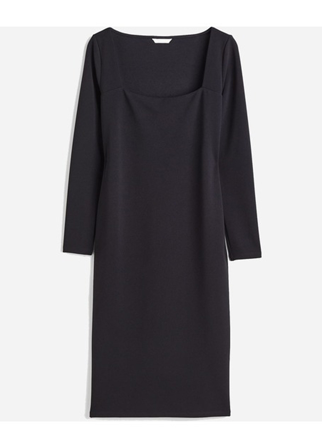Черное кэжуал платье футляр H&M однотонное