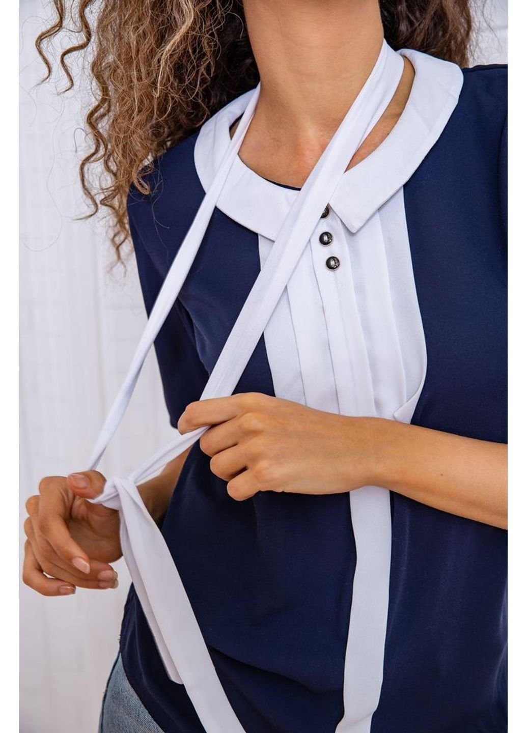 Комбинированная блуза женская 172r11-1 Ager