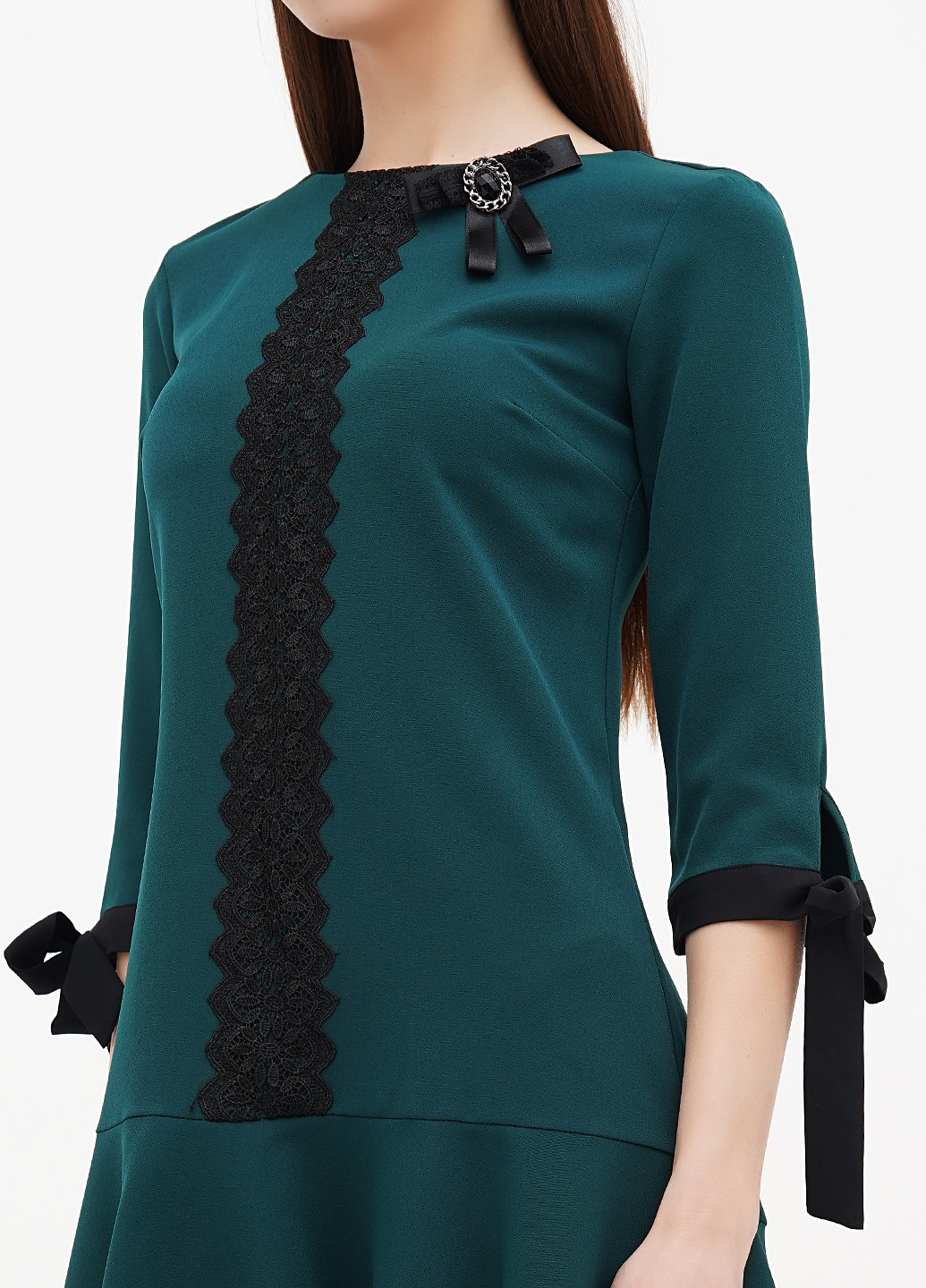 Зелена святковий, коктейльна сукня дзвін Sassofono однотонна