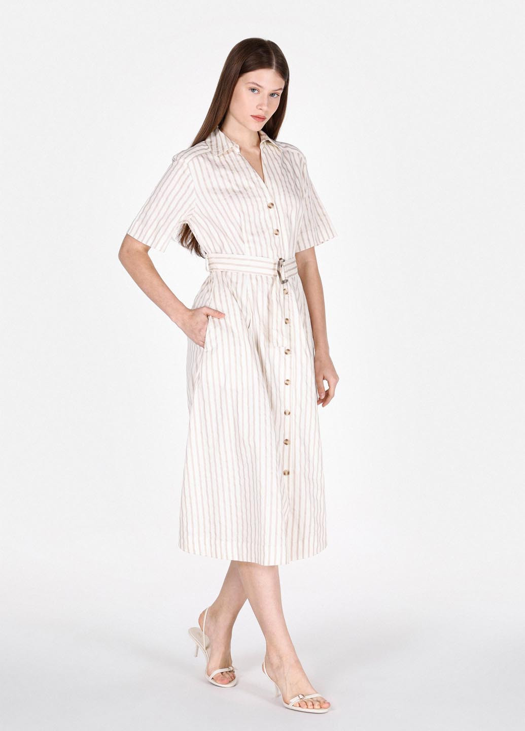 Комбінована кежуал сукня сукня-сорочка Colin's в смужку