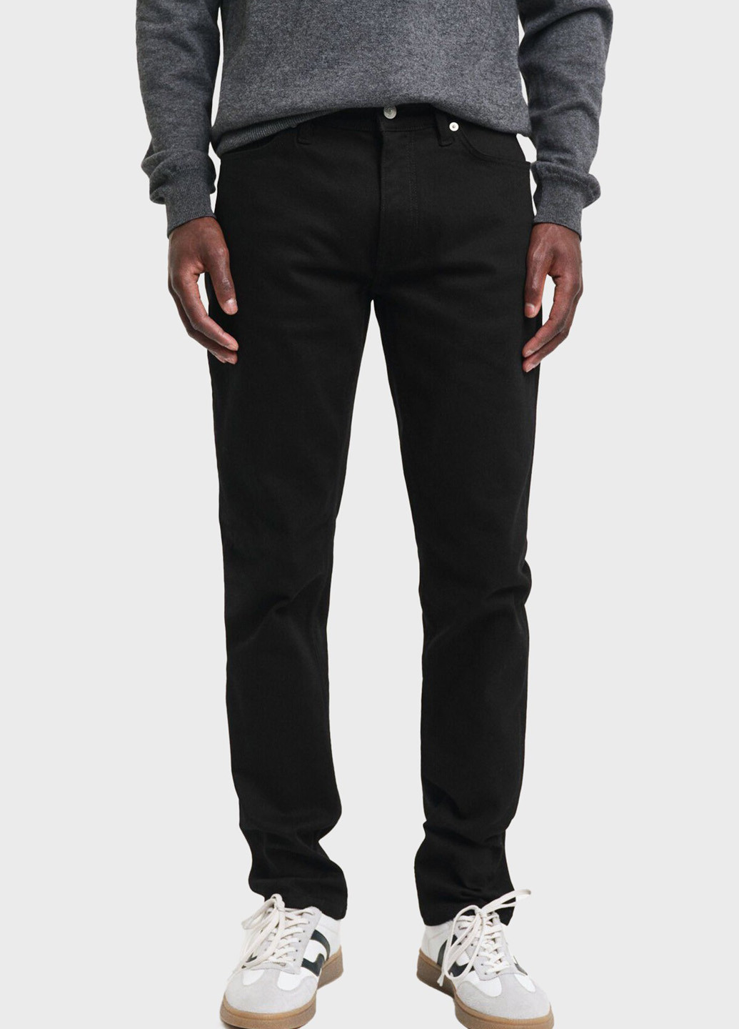 Черные демисезонные слим джинсы Gant