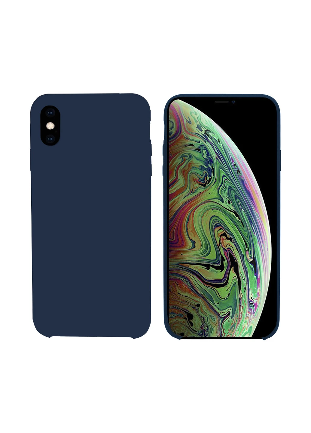 Чохол (Velvet) для Apple iPhone XS Max (синій) Intaleo для Apple iPhone XS Max (синий) (131340246)