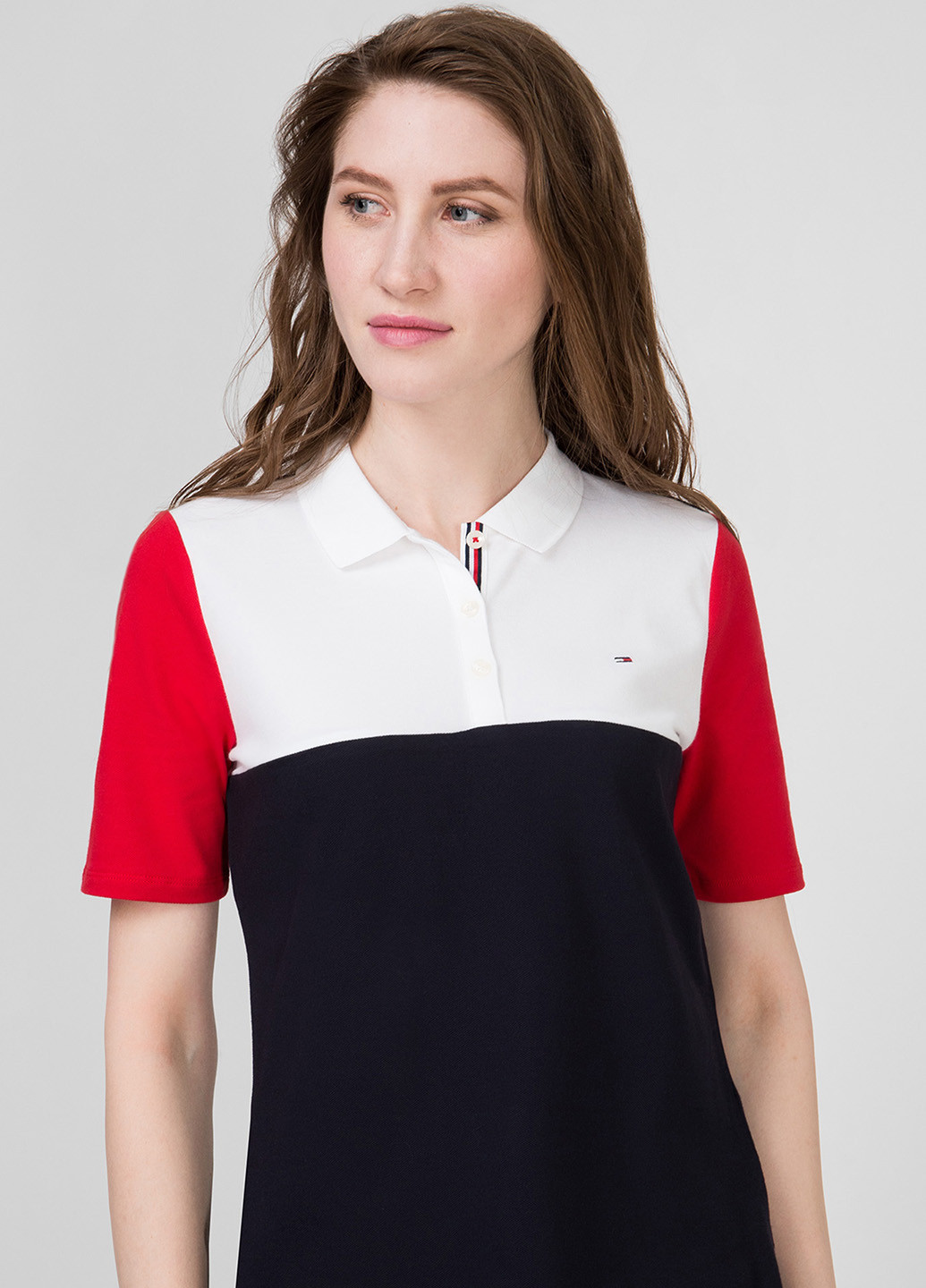 Цветная женская футболка-поло Tommy Hilfiger с логотипом