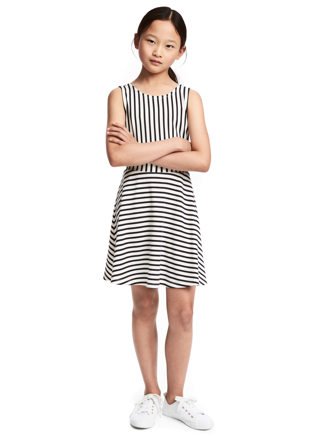 Чёрно-белое платье H&M (122214290)