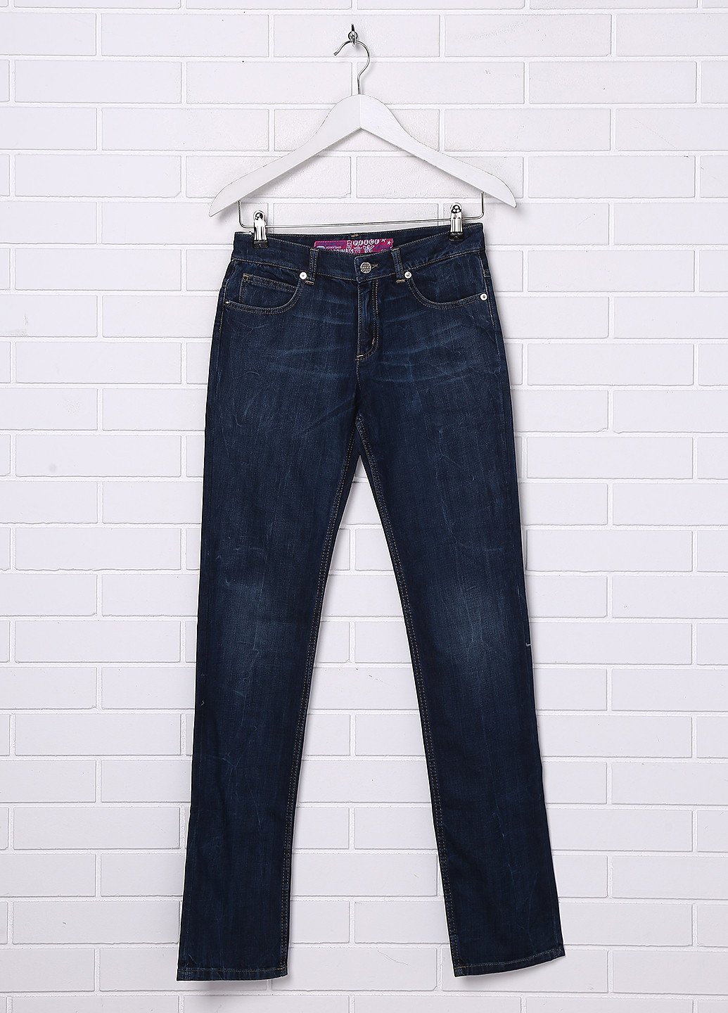 Темно-синие демисезонные прямые джинсы Simonetta Jeans