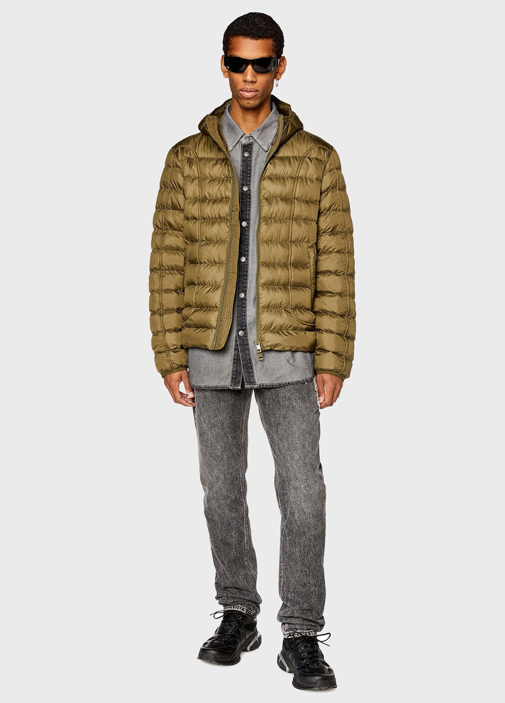 Оливкова (хакі) зимня куртка Diesel