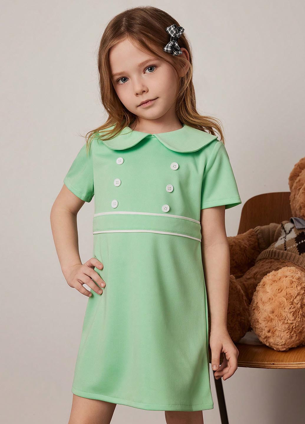 Светло-зелёное платье SHEIN (346395884)