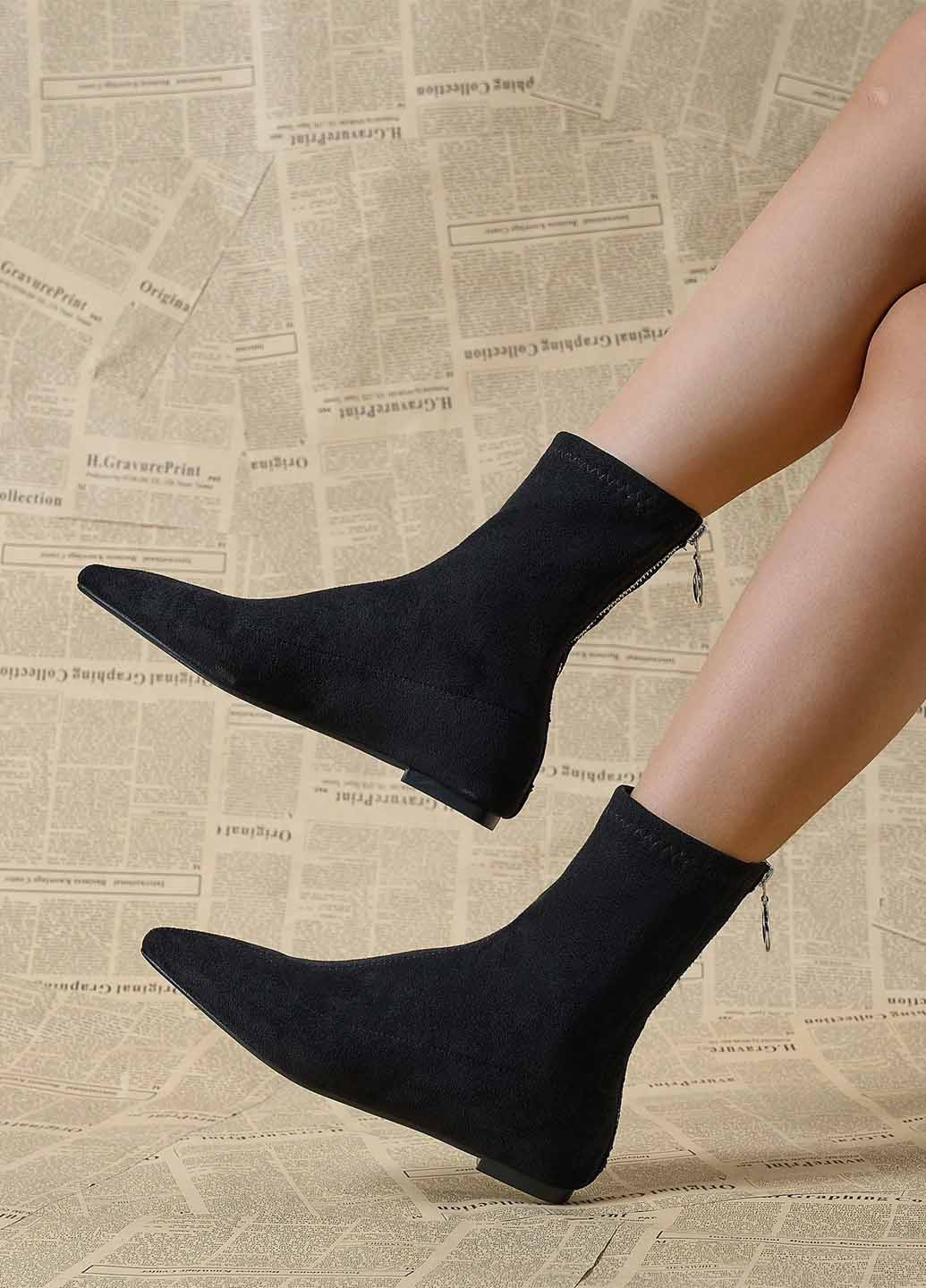 Черные демисезонная ботильоны SHEIN