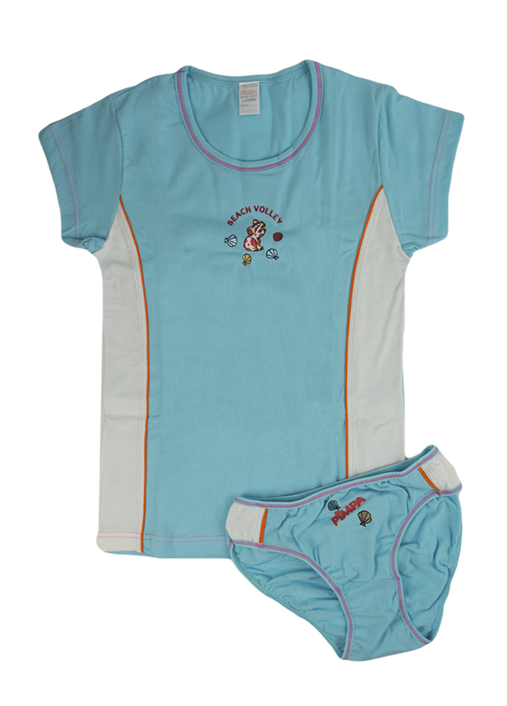Бірюзовий демісезонний комплект (футболка, трусики) Pimpa