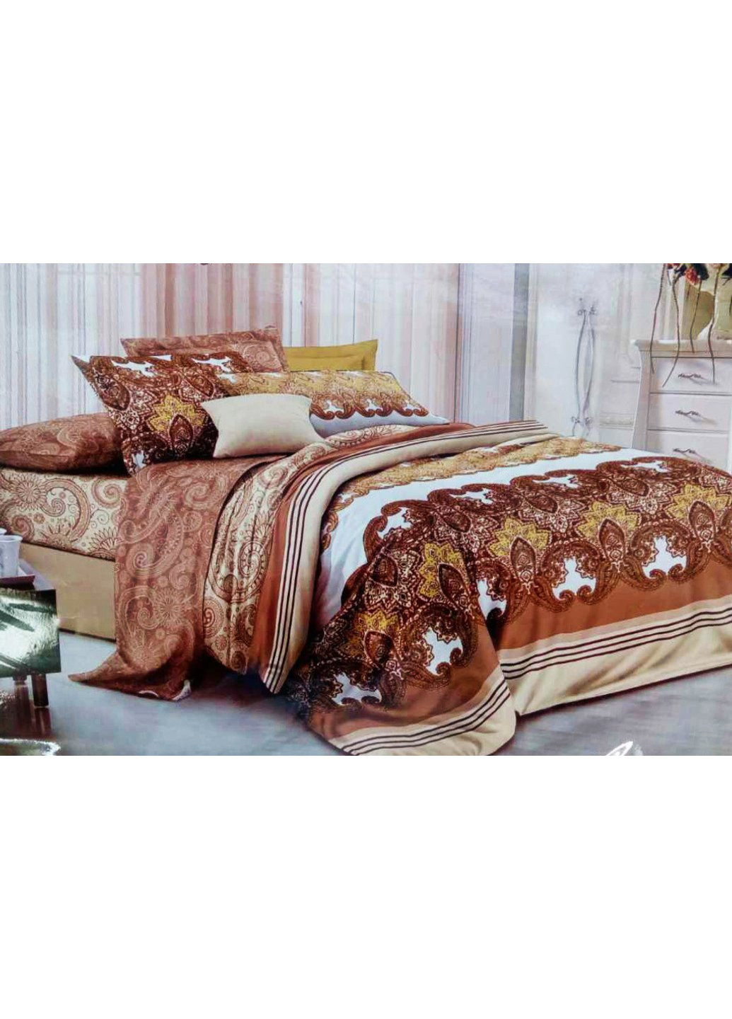 Комплект постельного белья от украинского производителя Polycotton Двуспальный 90929 Moda (254782946)