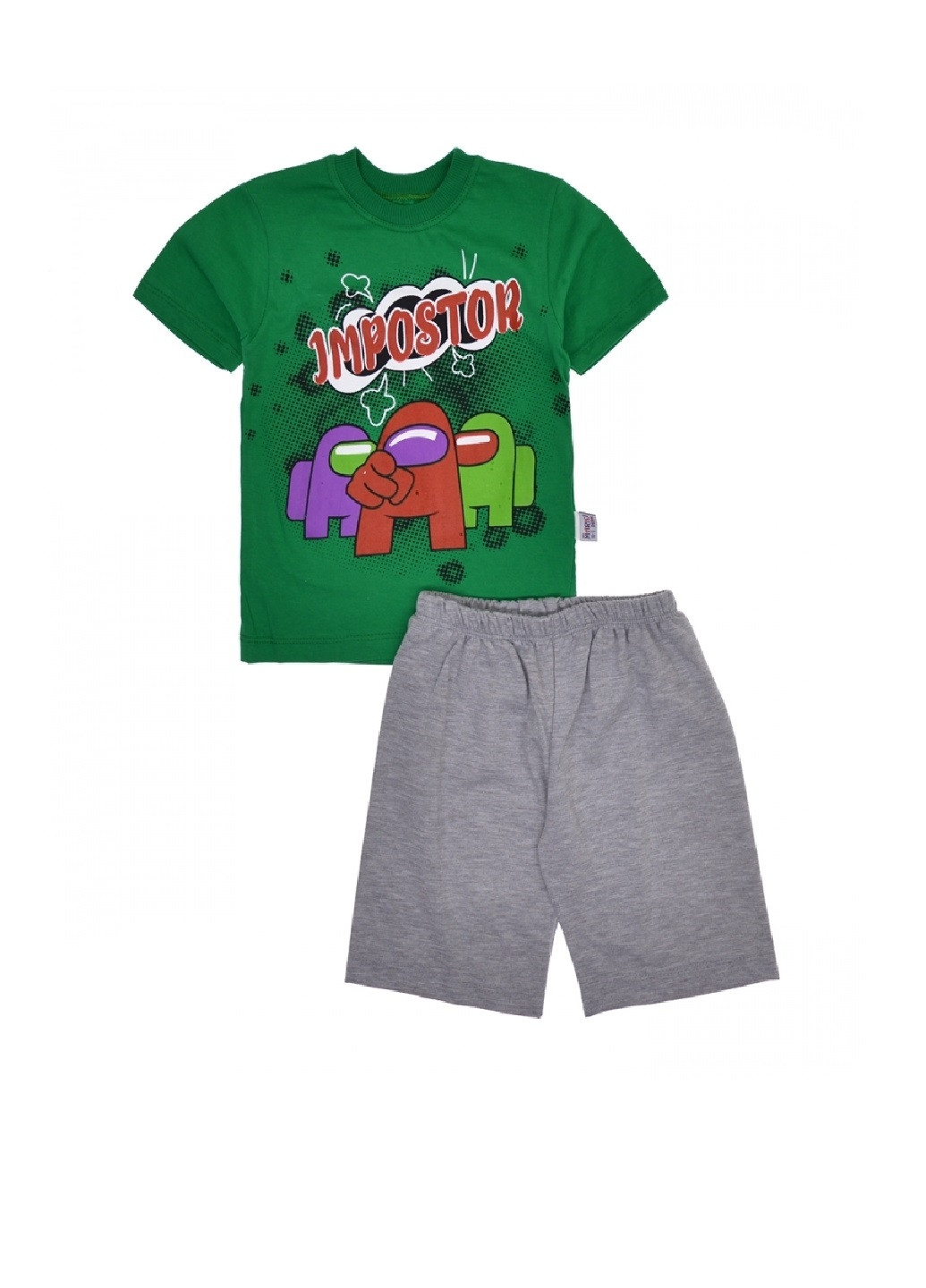 Зеленый летний комплект (шорты, футболка) No Brand