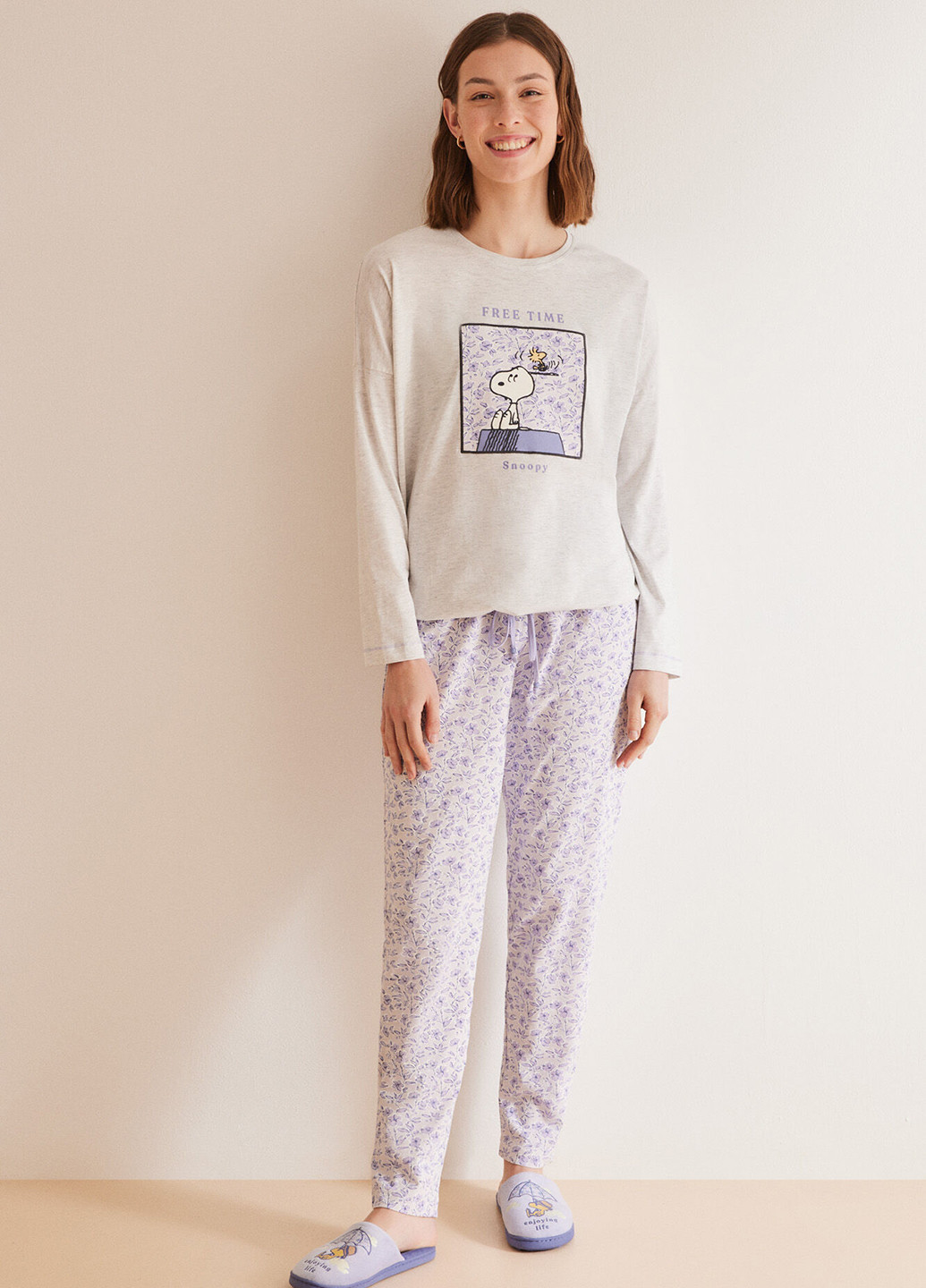 Серая всесезон пижама (лонгслив, брюки) лонгслив + брюки Women'secret