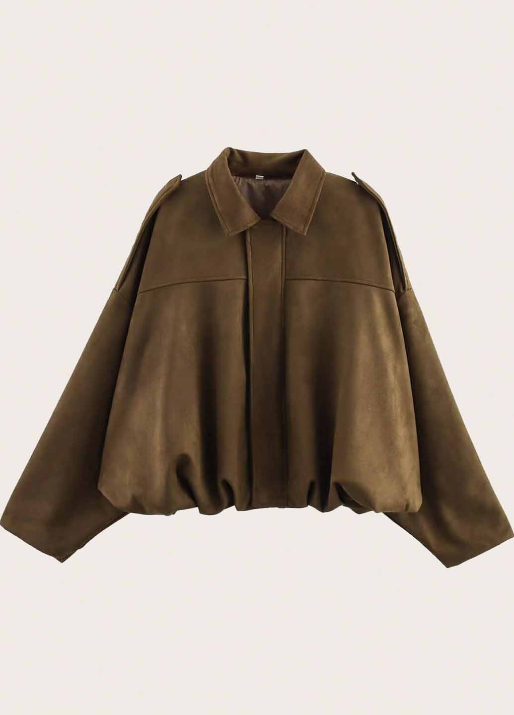 Коричневая демисезонная куртка SHEIN