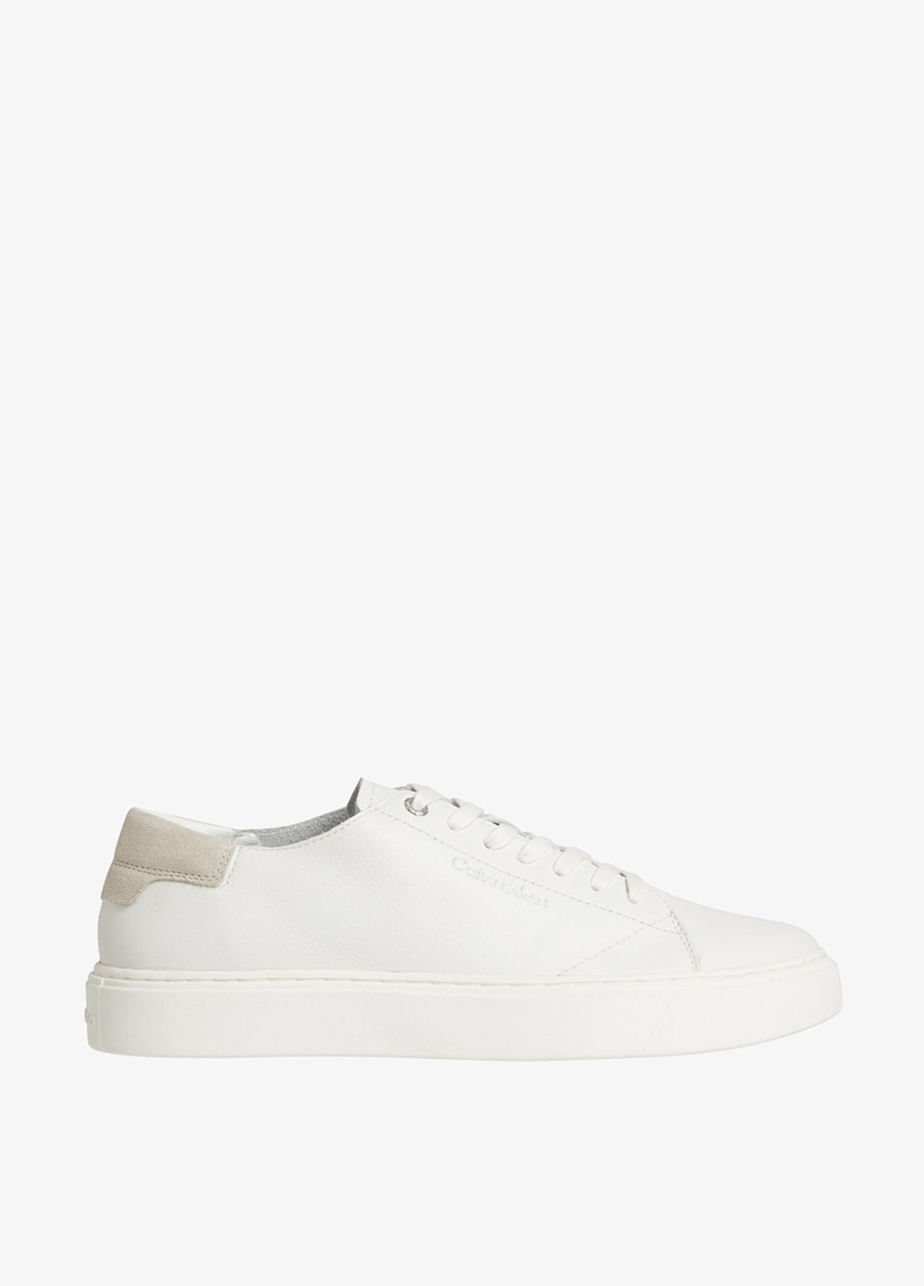 Белые демисезонные кроссовки Calvin Klein LOW TOP LACE UP UNLINED