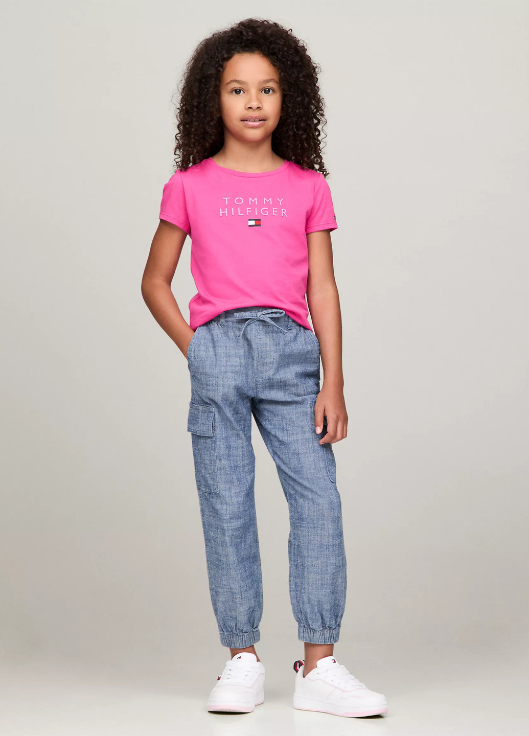 Розовая летняя футболка Tommy Hilfiger